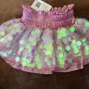Lola + The Boys Pink Sequin Skort size 6